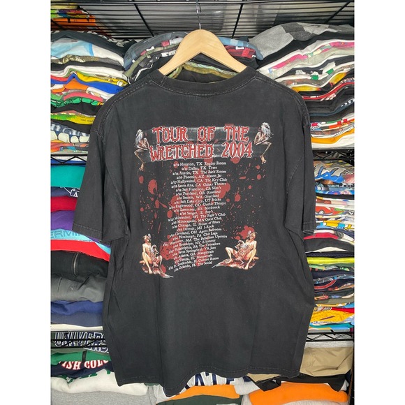 Y2K Cannibal Corpse Tour Of The Wretched 2004 Men XL Graphic Metal Band T-Shirt - Picture 3 of 5
